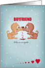 Boyfriend Valentine’s Day Kissing Dogs And Hearts card