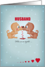 Husband Valentine’s Day Kissing Dogs And Hearts card