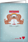 Husband Gay Male Valentine’s Day Kissing Dogs And Hearts card