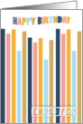 Employee Modern Business Birthday In Trending Colours Abstract card