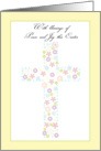 Blessing of peace and joy this Easter with floral cross card