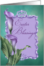 Purple Lily Easter Blessings card