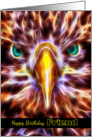 Friend Sea Eagle Birthday Fractal Wire Flames card