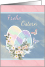 Frohe Ostern - German - Watercolour Easter Eggs card