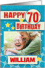 70th Birthday With Stylish Effects - Your Picture Here card