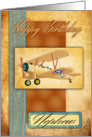 Nephew Biplane Aviation Pilot - Hand Made Effect card