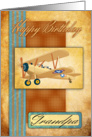 Grandpa Biplane Aviation Pilot - Hand Made Effect card