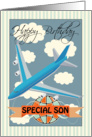 Son - Aviation Airplane Design In Retro Colours card