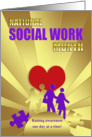 National Social Work Month - In Faux Gold Effect And Faux Purple Emboss card