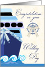 Cruise Ship Wedding Congratulations Card With Nautical Elements card