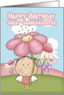 Great Granddaughter Little Garden Fairy With Garden Flowers card