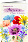 Nana Watercolor Wild Flowers card