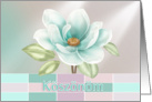 Koszonom - Hungarian Thank You - With Delicate Blue Flower card
