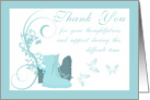 Thank You Sympathy ,Loss of Military Person, boots & butterflies card