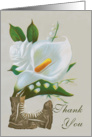 Thank You Sympathy , Loss of Military Persons with Lily and boots card