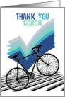 Bicycle Coach Thank You, Stylish Design With Drop Handlebar Bike card