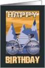 Stylish Drop Handlebar Bicycle And Mountain Design card