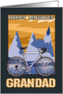 Grandad, Stylish Drop Handlebar Bicycle And Mountain Design card
