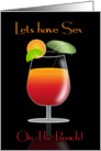 Fun Cocktail Recipe For Sex On The Beach card