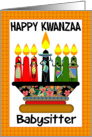 Babysitter, Kwanzaa Candles And Assorted Females card