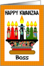 Boss, Kwanzaa Candles And Assorted Females card
