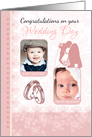 Wedding Congratulations Your Photograph Here With Bride And Groom card