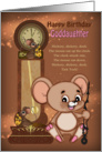 Goddaughter, Hickory Dickory Dock Mouse And Clock card