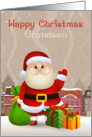 Grandson Santa With Sack And Gifts card