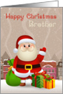 Brother Santa With Sack And Gifts card