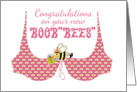 New Boob Job Boob bees Pink Bra with Bees and Bee With Gift card