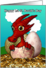 1st Saint David’s Day With Newly Hatched Welsh Dragon And Eggs card