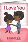Fiancee, Cute Loving African American Couple card
