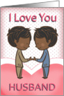 Husband, Gay, Cute Loving African American Couple card