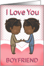 Boyfriend, Gay, Cute Loving African American Couple card