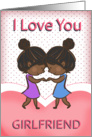 Girlfriend, Lesbian, Cute Loving African American Couple card