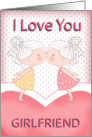 Girlfriend, Lesbian, Cute Kissing Couple Valentine With Heart card