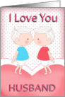 Husband, Gay, Cute Kissing Couple Valentine With Heart card