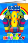 Son 8th Birthday Bouncy Castle fun card