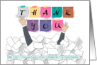 Business Thank You, Drowning In Paper card