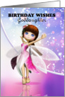 Goddaughter, Happy Birthday cute fairy dancing card
