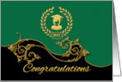 Congratulations Graduation With Customisable Date Area card