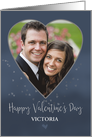 Valentine,s day card, your photograph here, Stylish Blue card