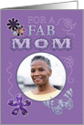 Mom, Patchwork Stitch Effect Your Photo Birthday Greeting card