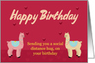 Birthday Card Llama Alpaca Quarantine Coronaviris card