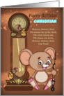 Hickory Dickory Dock Mouse And Clock Custom With Name card