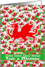 Taid A Mamgu Saint David’s Day With Scattered Welsh Flags card