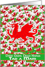 Tad A Mam Saint David’s Day With Scattered Welsh Flags card
