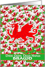 Brother Saint David’s Day With Scattered Welsh Flags card