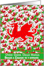 Brother and Sister In Law Saint David’s Day With Scattered Welsh Flags card