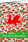 Dydd Gwyl Dewi Hapus Saint David’s Day With Scattered Welsh Flags card